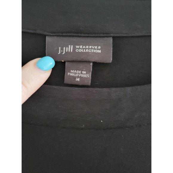 J. Jill Wearever Collection Black tunic with stripes on the side size Meduim - Picture 3 of 7
